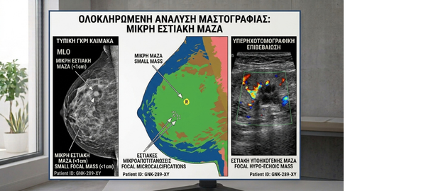 Καρκίνος του μαστού – μικρή εστιακή μάζα σε μαστογραφία και υπερηχογράφημα