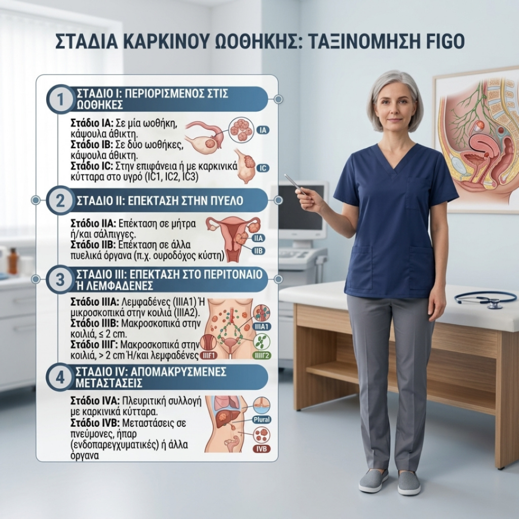 Σταδιοποίηση καρκίνου ωοθήκης – Ταξινόμηση FIGO